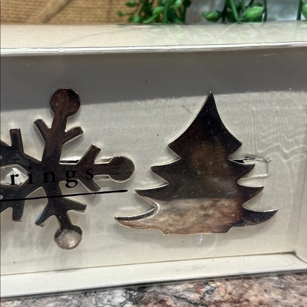 Pier 1 Napkin Ring Set with Holiday Shapes